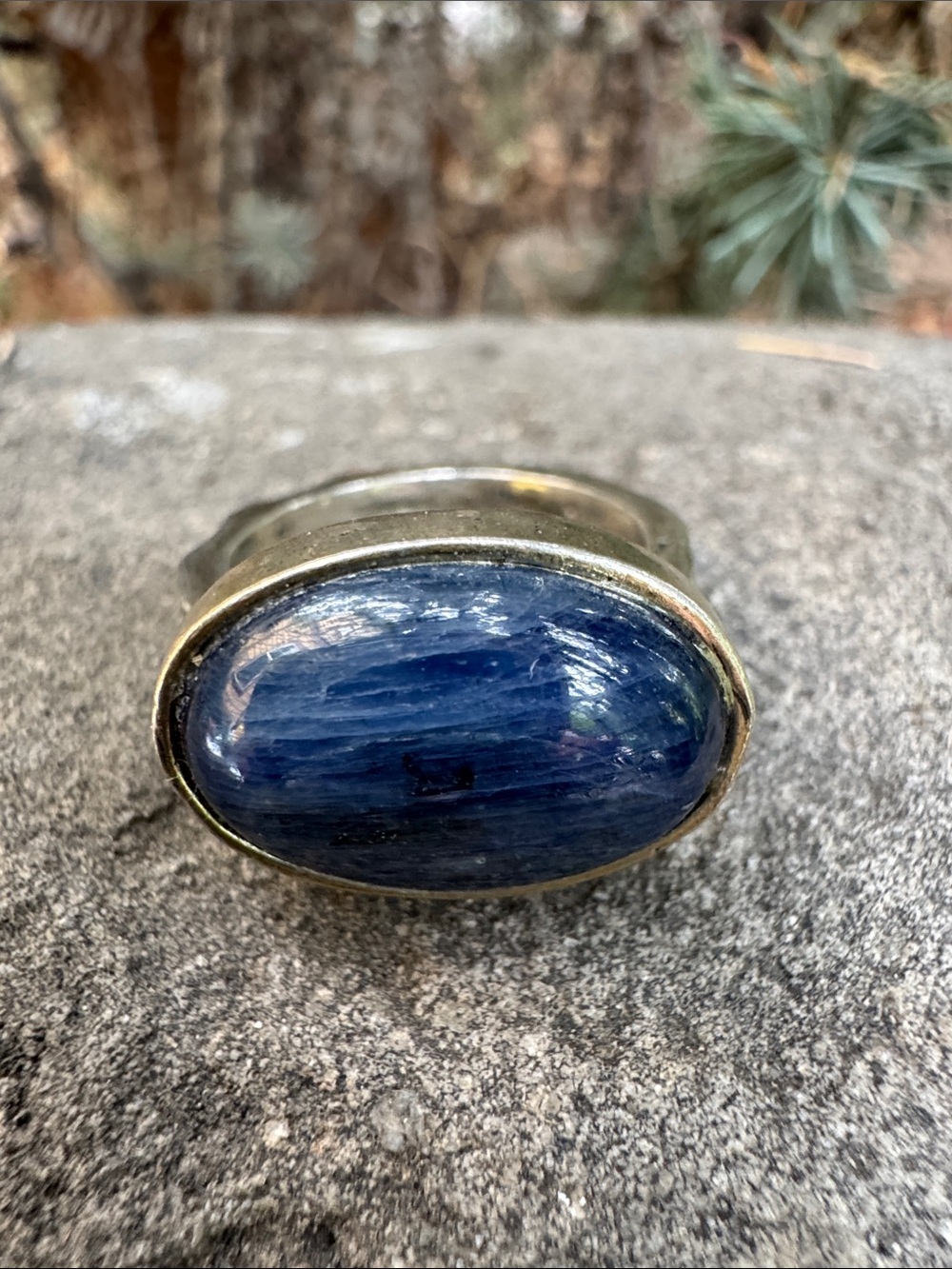 Sundance Blue Kyanite Oval Stone Ring